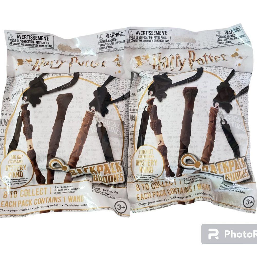NIP Lot of 2 Harry Potter Backpack Buddies Collectible Wand Licenced Blind Bags